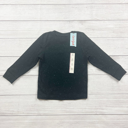 Cat & Jack Toddler Long Sleeve Tee Black Speckled Waffle Knit Shirt NWT 3T
