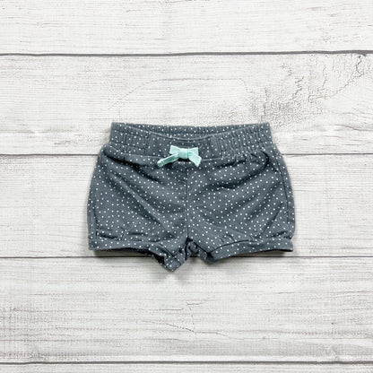 Jumping Beans Baby Girls Gray Polka Dot Shorts Bow Accent 0-3 Months