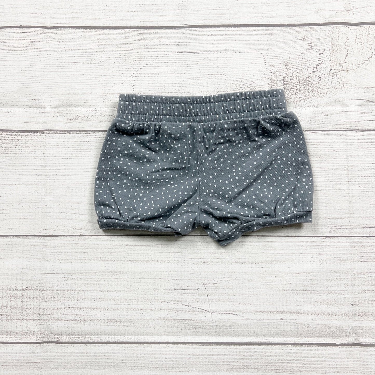 Jumping Beans Baby Girls Gray Polka Dot Shorts Bow Accent 0-3 Months