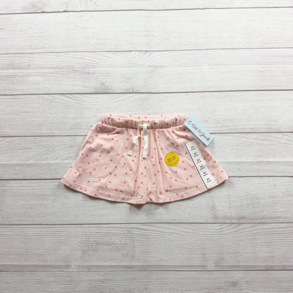 Cat & Jack Baby Girl Pink Heart Print Skirt Skort Built-In Shorts NWT 2T