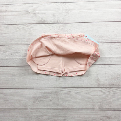 Cat & Jack Baby Girl Pink Heart Print Skirt Skort Built-In Shorts NWT 2T