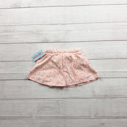 Cat & Jack Baby Girl Pink Heart Print Skirt Skort Built-In Shorts NWT 2T