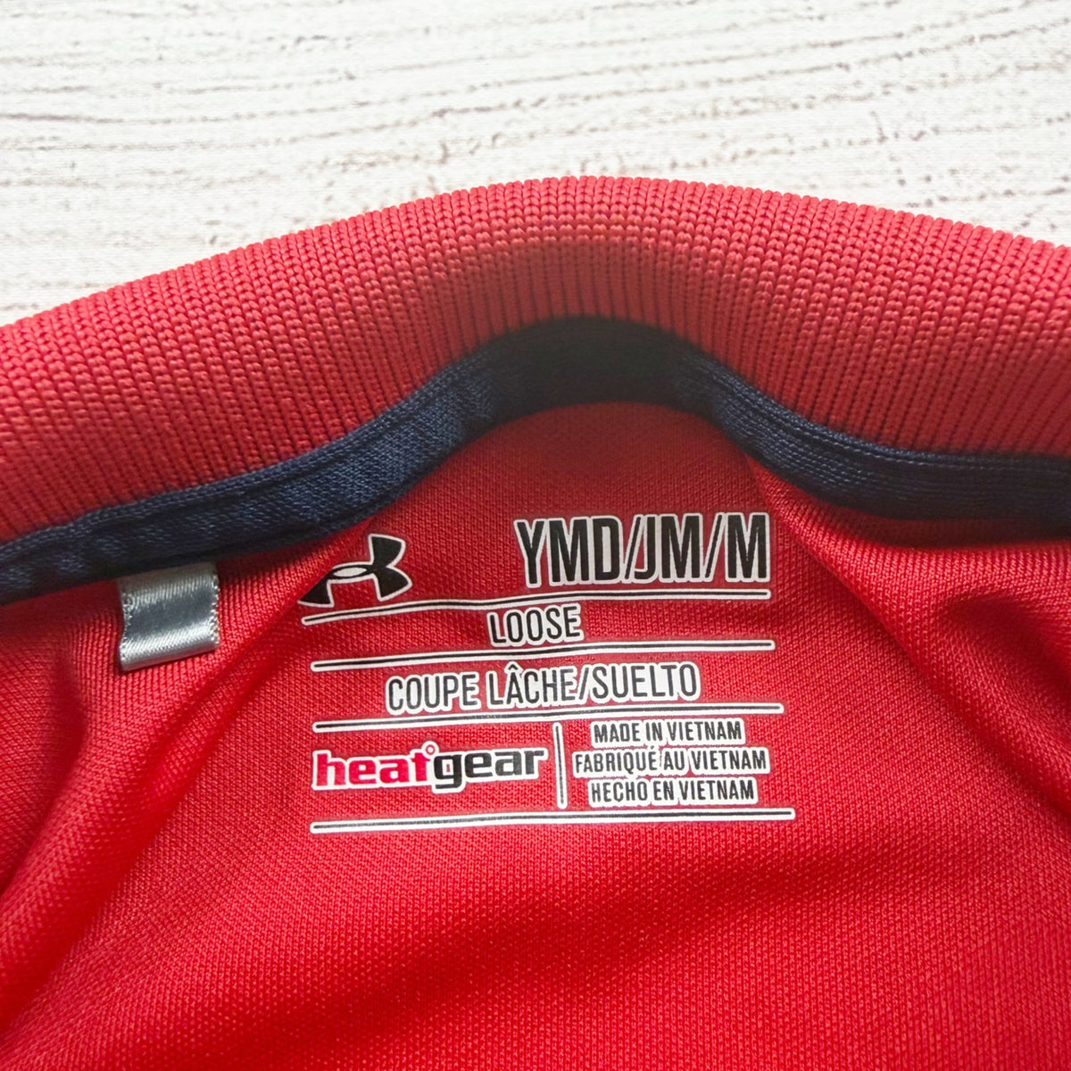 Under Armour HeatGear Polo Shirt Loose Youth Red Short Sleeve Boys M