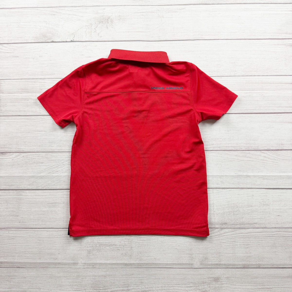Under Armour HeatGear Polo Shirt Loose Youth Red Short Sleeve Boys M