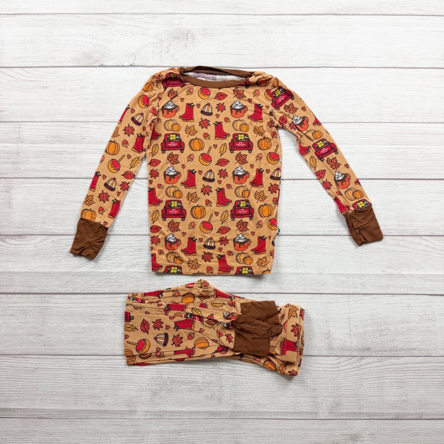 Kiki + Lulu Fall Harvest Pumpkin Spice Pajamas Set Bamboo 4T