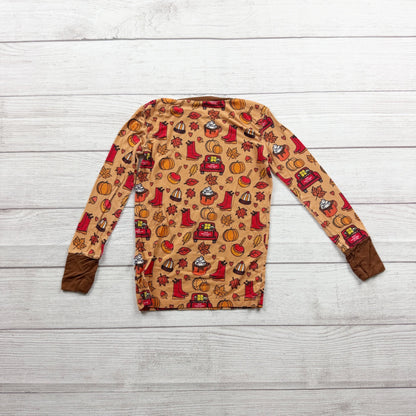 Kiki + Lulu Fall Harvest Pumpkin Spice Pajamas Set Bamboo 4T
