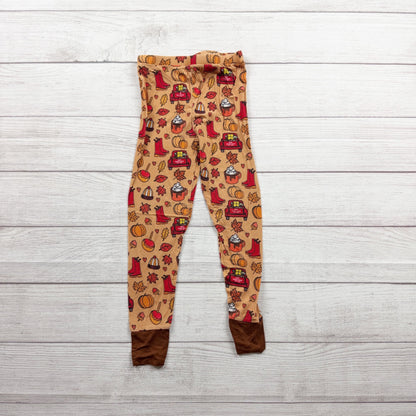 Kiki + Lulu Fall Harvest Pumpkin Spice Pajamas Set Bamboo 4T