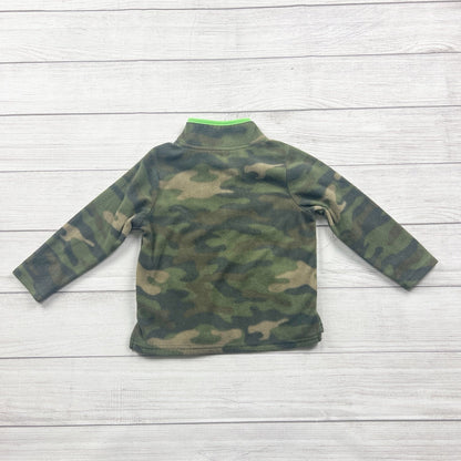 Carter’s Fleece Pullover Toddler Boys Camo Quarter Zip Jacket Sweatshirt 3T