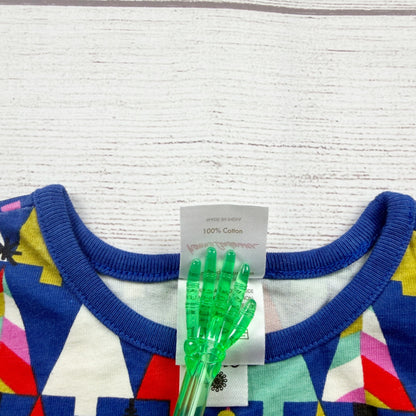 Hanna Andersson Girls Geometric Holiday Tree Print Colorful Dress 2T