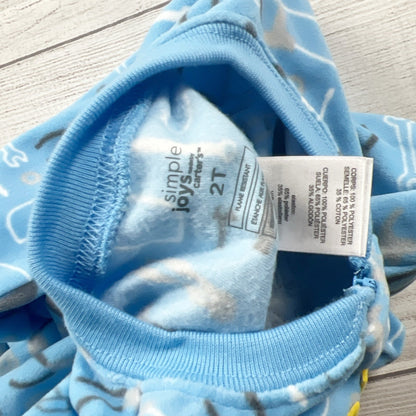 Carter’s Toddler Footed Pajamas Fleece Built Strong Tools Print 2T