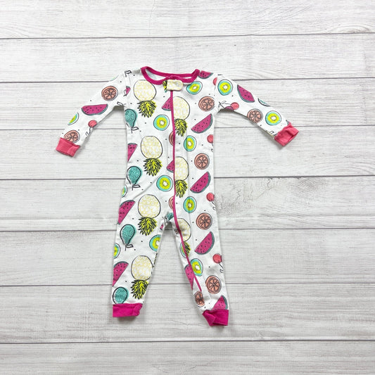 Lamaze Baby Girls Footless Sleeper Romper Fruit Print Long Sleeve 9-12 Months