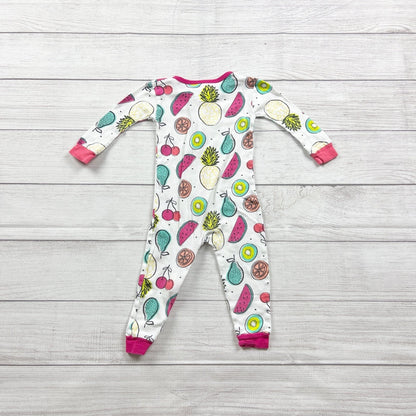 Lamaze Baby Girls Footless Sleeper Romper Fruit Print Long Sleeve 9-12 Months