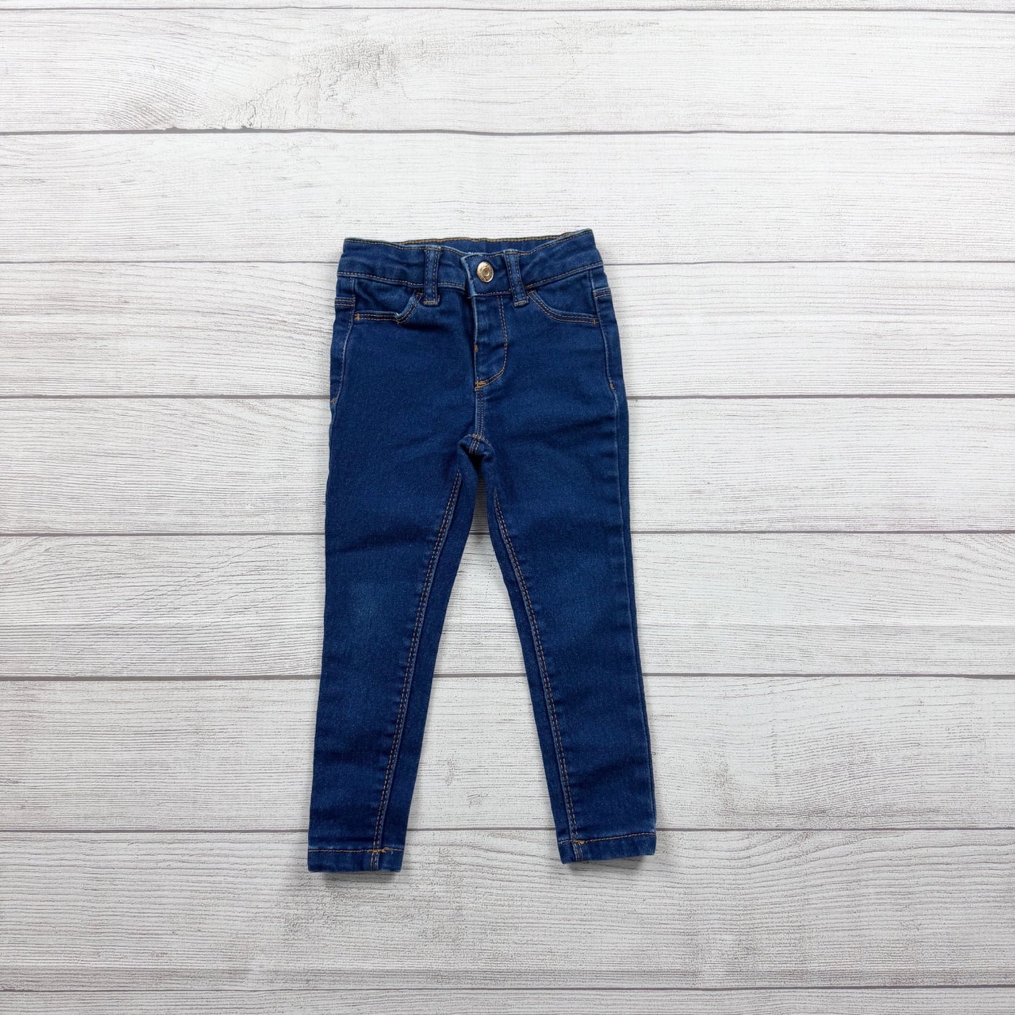 Denim Co Toddler Girls Skinny Jeans Dark Wash Stretch Denim Pants 2-3