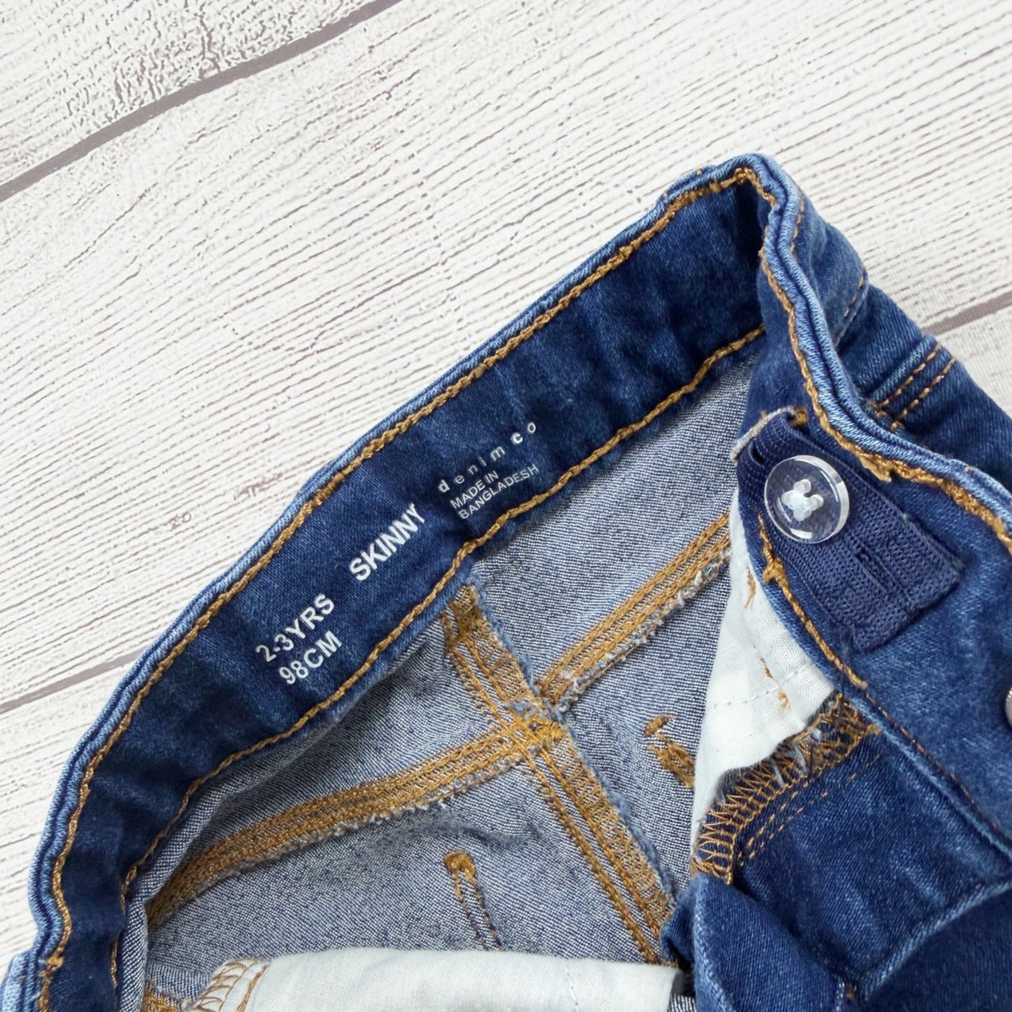Denim Co Toddler Girls Skinny Jeans Dark Wash Stretch Denim Pants 2-3