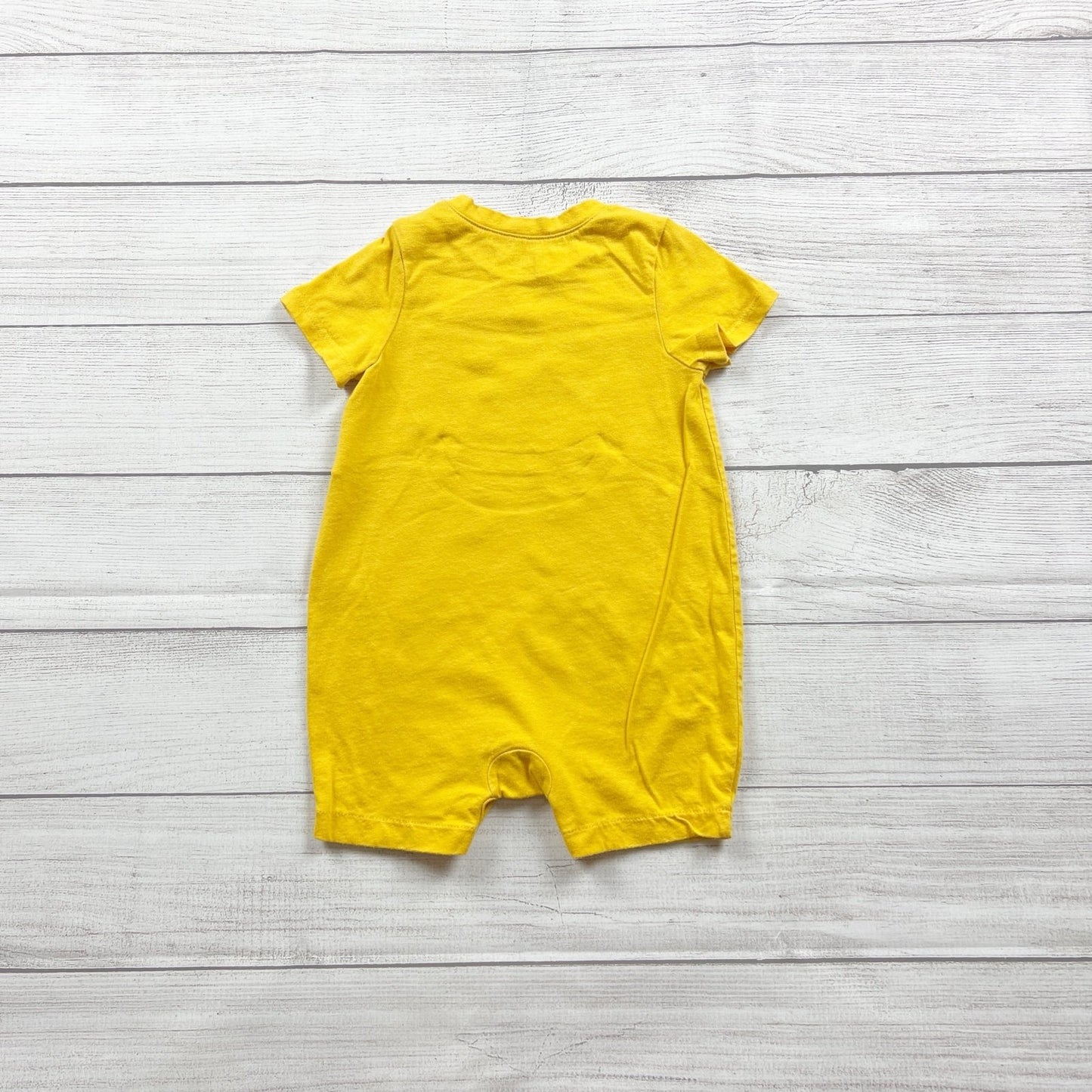 Baby Gap Yellow "Crazy Coconut" Printed Baby Romper 18-24 Months