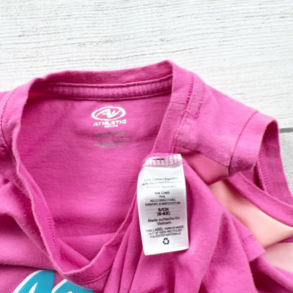 Athletic Works Girls Pink Sleeveless Tank Top "Be Bold" Lightning Graphic 6-6X