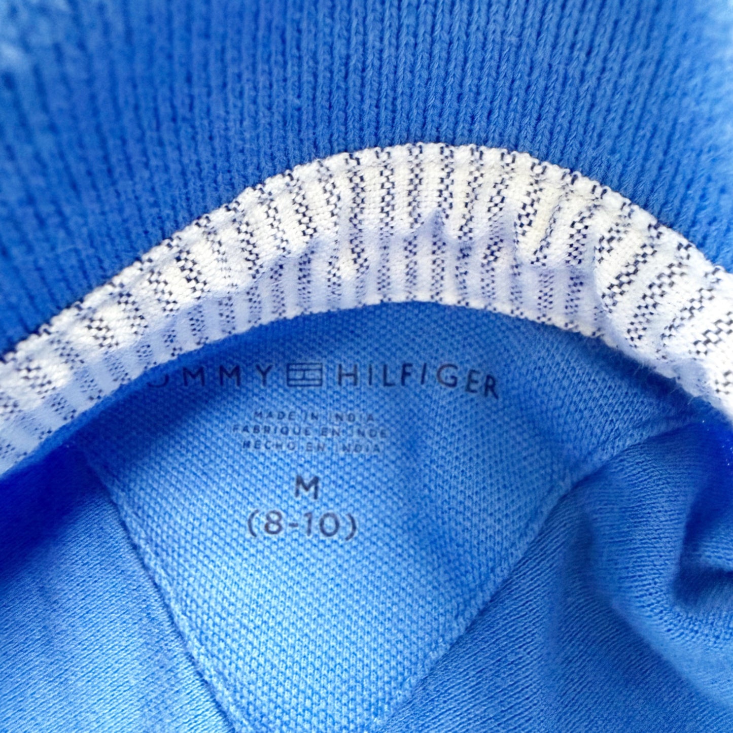 Tommy Hilfiger Polo Shirt Boys Short Sleeve Classic Logo Collared Top M 8-10