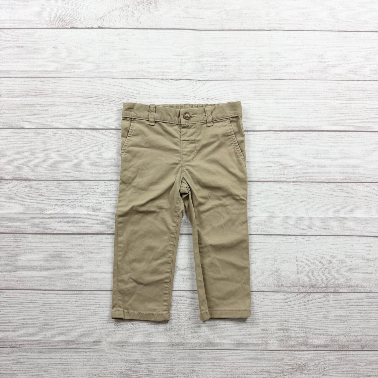 Carter's Baby Boy Khaki Pull On Pants Elastic Waist 12-18 Months