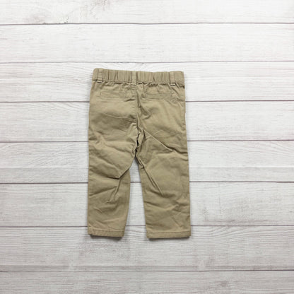 Carter's Baby Boy Khaki Pull On Pants Elastic Waist 12-18 Months