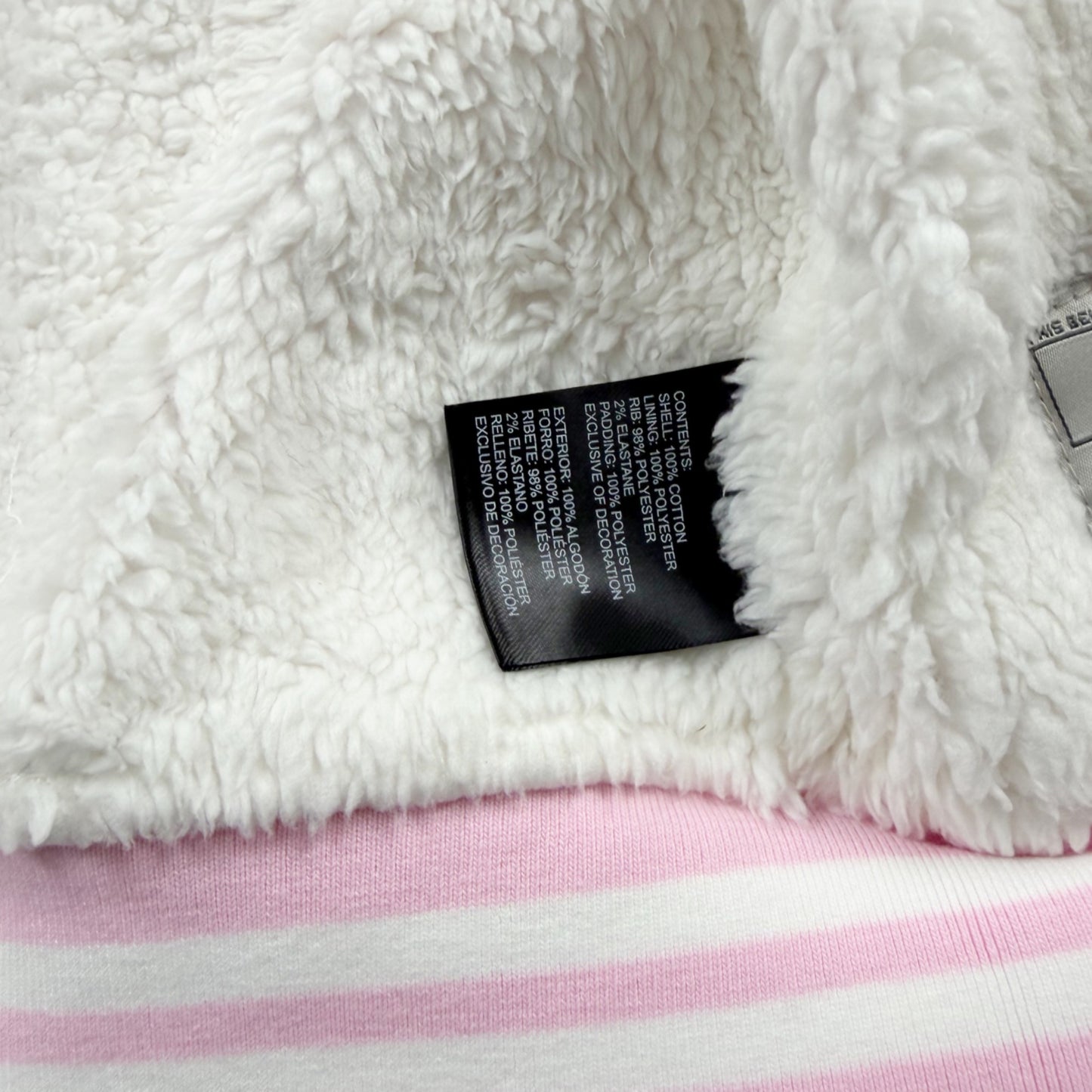 London Fog Toddler Girls Varsity Jacket Pink Sherpa Lined Bomber Zip Up 2T