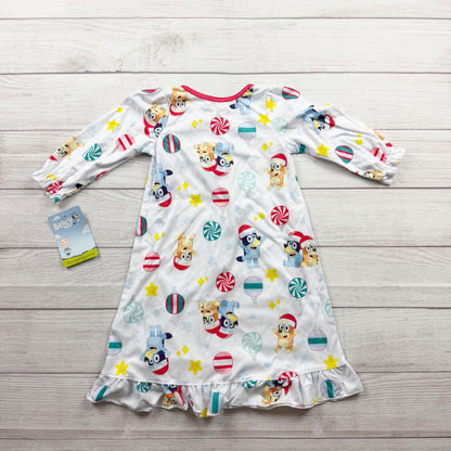 Bluey Toddler Girls Granny Christmas Nightgown Long Sleeve Pajamas NWT 2T
