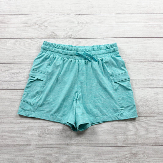 Soybu Girls Shorts Aqua Teal Cargo Pocket Active Shorts UPF 50+ L 14-16