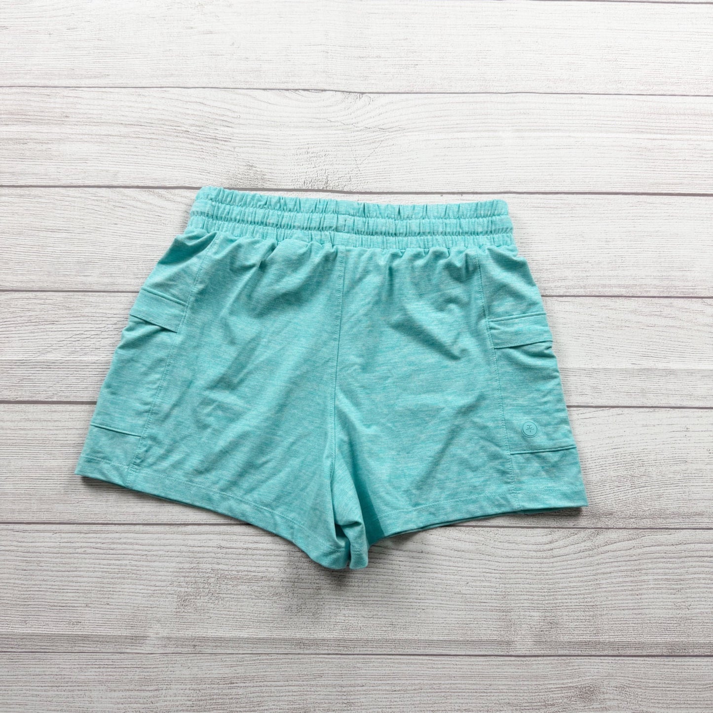 Soybu Girls Shorts Aqua Teal Cargo Pocket Active Shorts UPF 50+ L 14-16