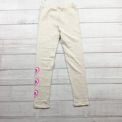 Gap Kids Cotton Blend Leggings Girls Elastic Waist Heart Print Graphic NWT M 8