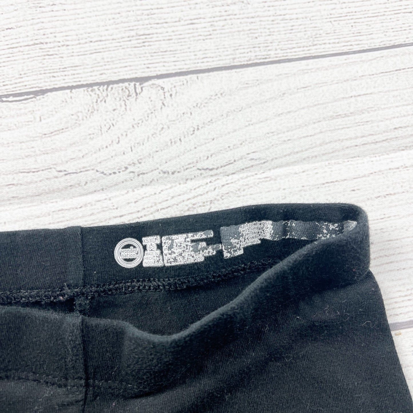 Wonder Nation Black Bike Shorts Girls Activewear XS 4-5