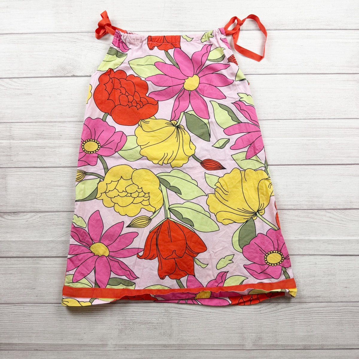 Hanna Andersson Girls Floral Pillowcase Sundress Bright Multicolor Dress 10