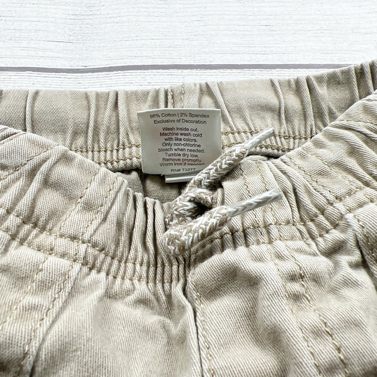 Jumping Beans Khaki Boys Cargo Shorts Elastic Waist Drawstring 4
