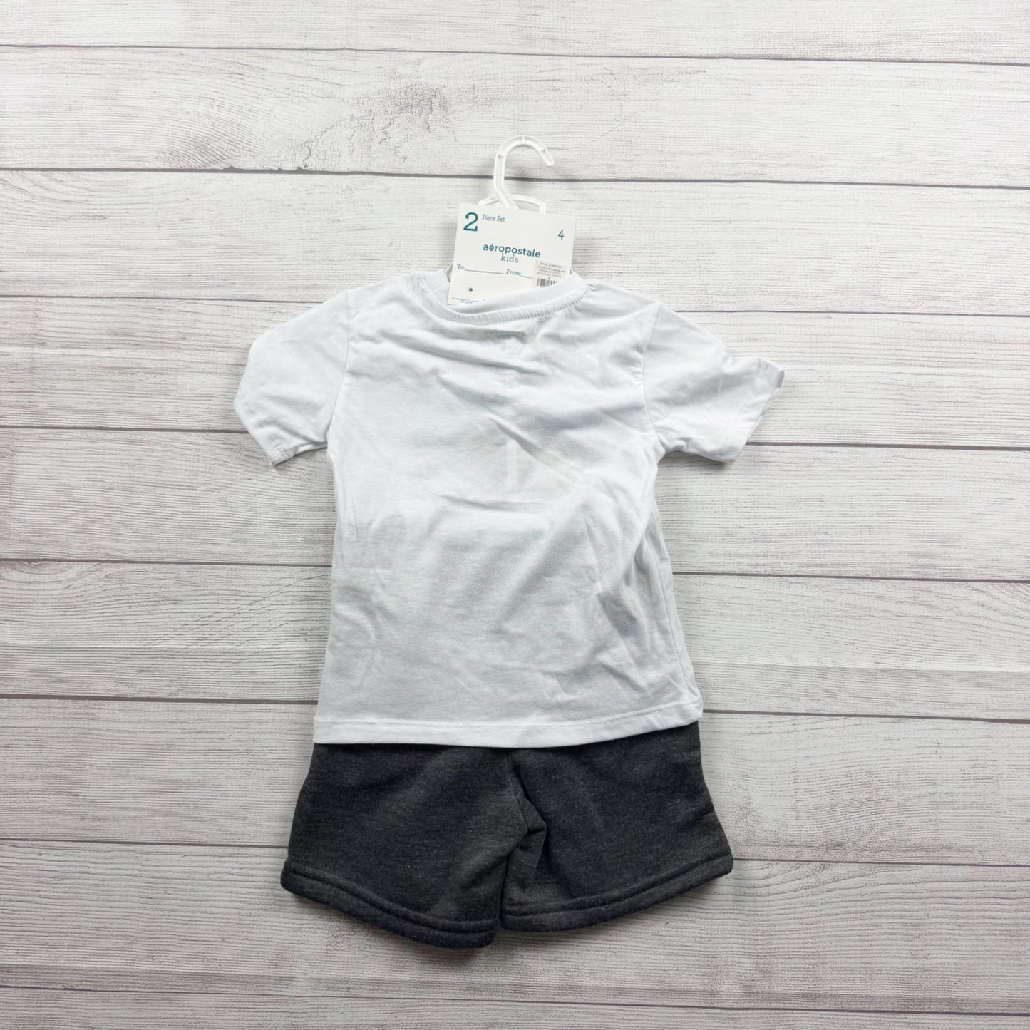 Aeropostale Kids Boys 2-Piece Outfit Set Cape Cod Graphic Tee + Shorts NWT 4