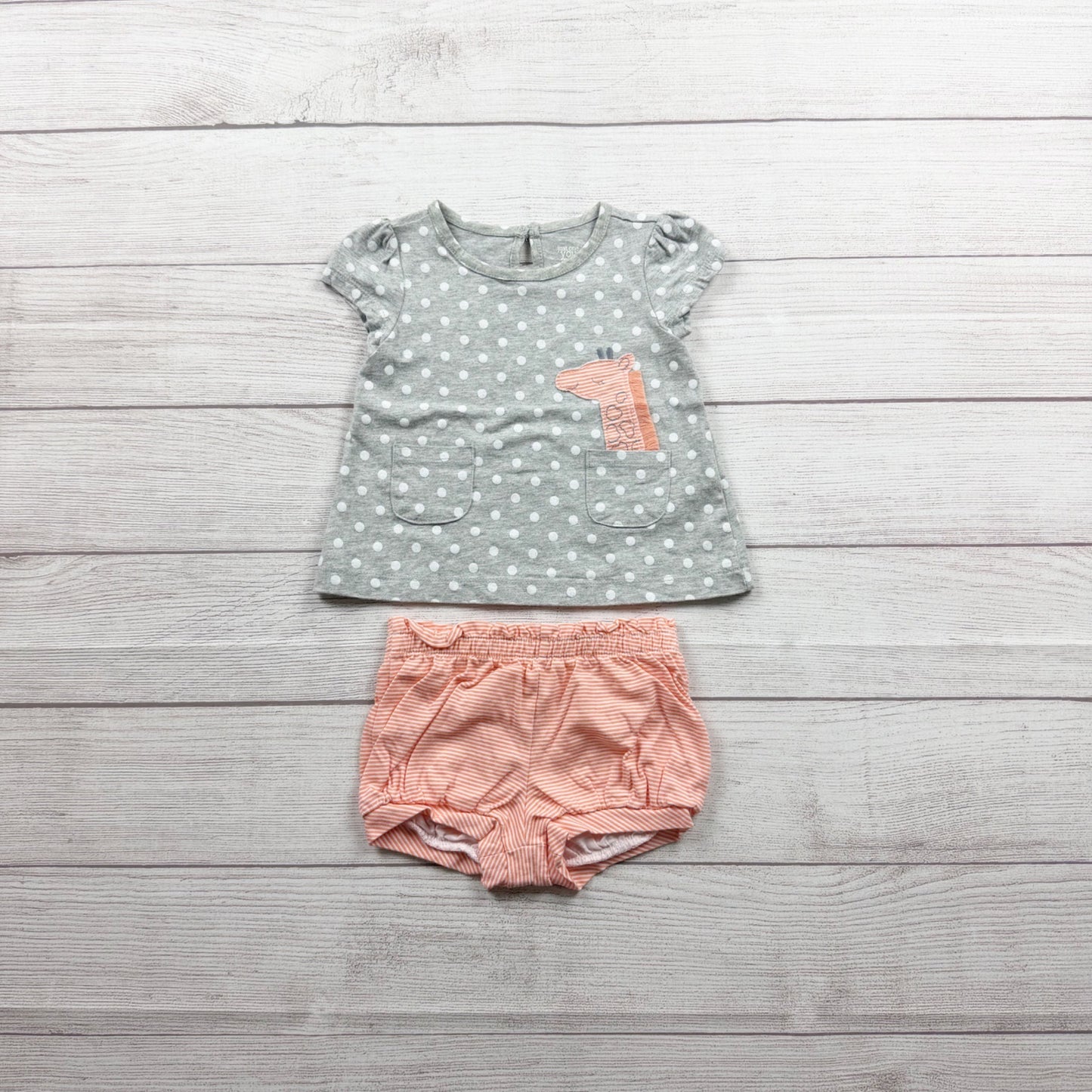 Carter’s Just One You Baby Girls Polka Dot Top Bloomers Outfit Set 12-18 Months