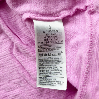 Gap Kids Purple Pink Puff Sleeve Shirred Dress Girls Lightweight Cotton L 10