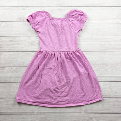 Gap Kids Purple Pink Puff Sleeve Shirred Dress Girls Lightweight Cotton L 10