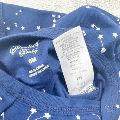 Sterling Baby Blue Constellation Footed Snap Sleeper One Piece NWT 3-6 Months