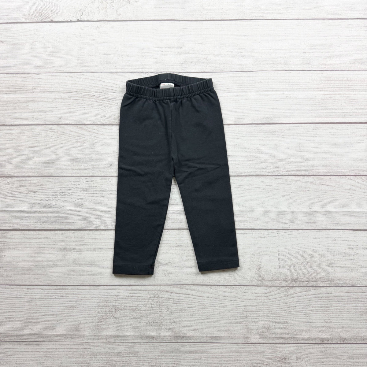 Hanna Andersson Girls Classic Black Elastic Waist Leggings 18-24 Months