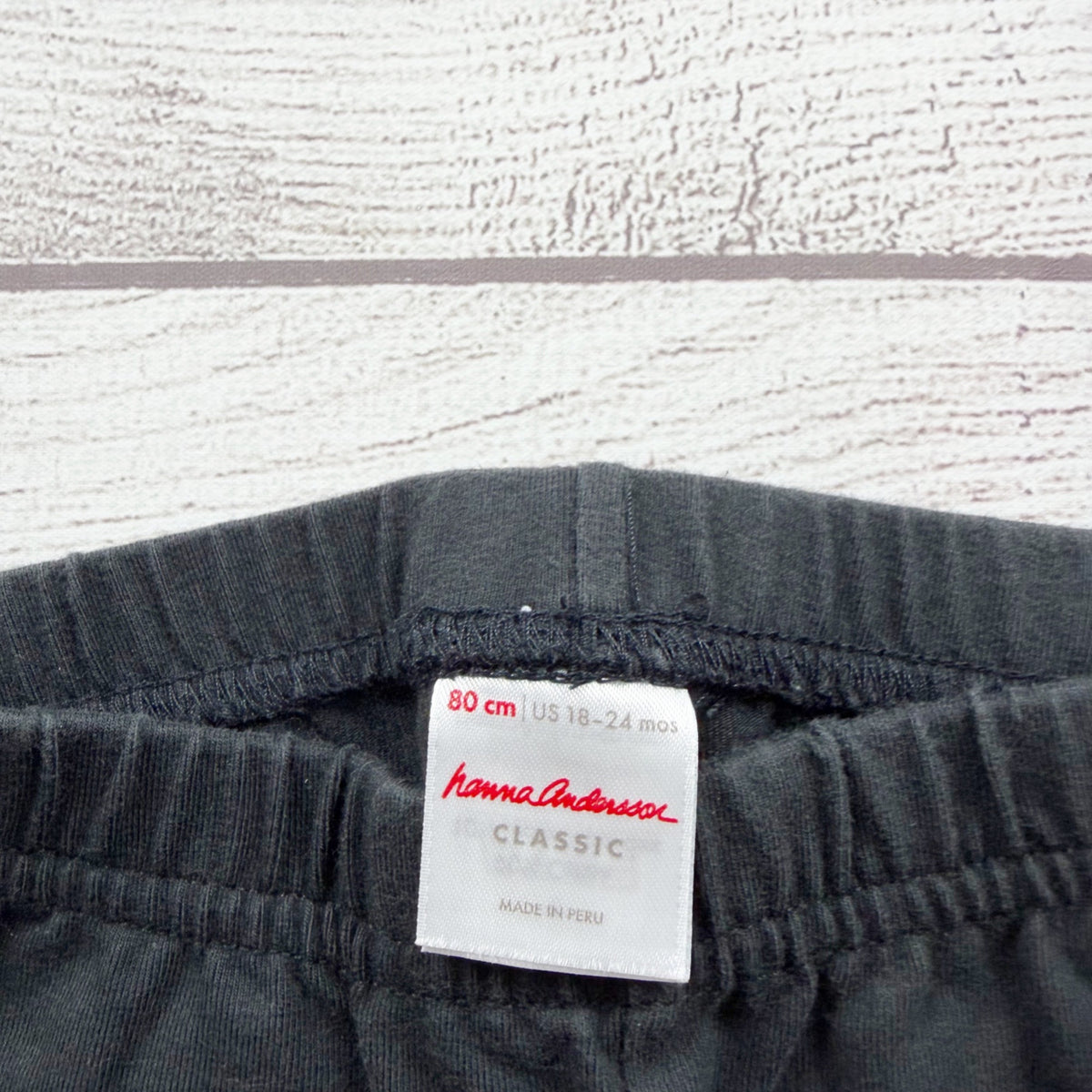 Hanna Andersson Girls Classic Black Elastic Waist Leggings 18-24 Months