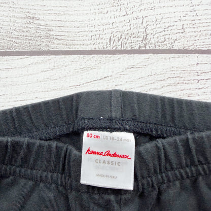 Hanna Andersson Girls Classic Black Elastic Waist Leggings 18-24 Months