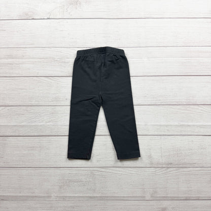 Hanna Andersson Girls Classic Black Elastic Waist Leggings 18-24 Months