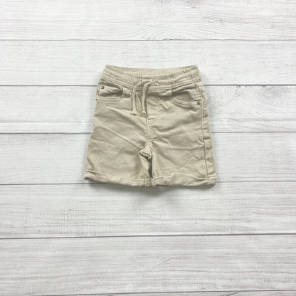 Cat & Jack Toddler Shorts Khaki Tan Roll Cuff Drawstring Pull On 2T