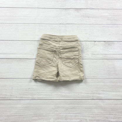 Cat & Jack Toddler Shorts Khaki Tan Roll Cuff Drawstring Pull On 2T