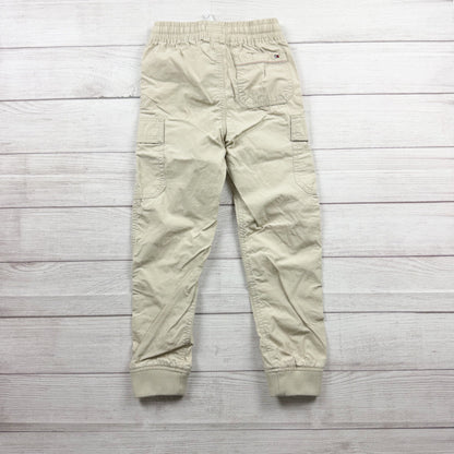 Tommy Hilfiger Boys Beige Cargo Jogger Pants Elastic Waist Durable Cotton 8
