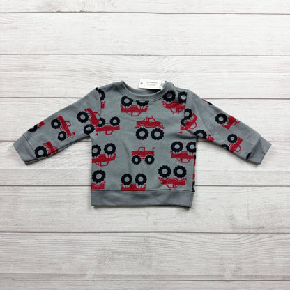 Garanimals Baby Boys Long Sleeve Crewneck Monster Truck Print NWT 9-12 Months