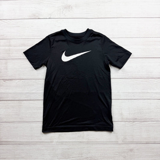 Nike Dri-FIT Boys Black Short Sleeve Logo Tee Shirt S