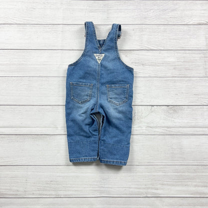 OshKosh B’gosh Baby Denim Overalls Jean Bib Adjustable Straps 6-9 Months