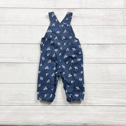 Just One You By Carter’s Infant Girls’ Blue Floral Print Overalls Size 3-6 Months