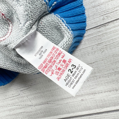 Blue Zoo Toddler Boys Hooded Gray Sweater Big Truck Graphic 2-3