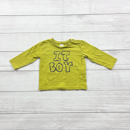 Zara Baby Long Sleeve Graphic Shirt It Boy 9-12 Months