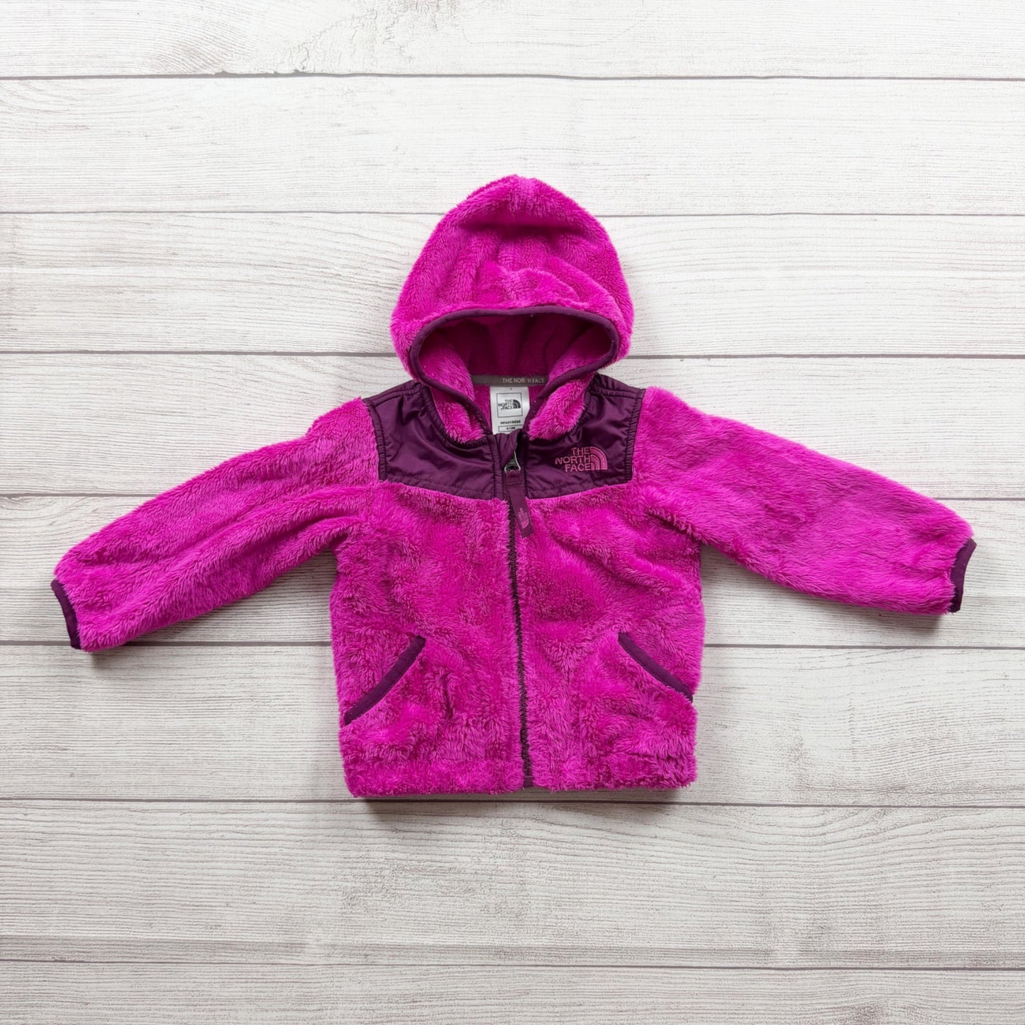 The North Face Infant Full Zip Hooded Fleece Jacket Warm Coat 6-12 Months